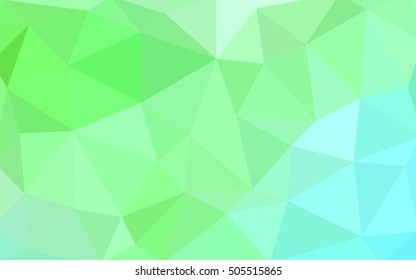Light green polygonal illustration, which consist of triangles. Triangular design for your business. Geometric background in Origami style with gradient.