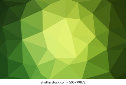 Light green polygonal illustration, which consist of triangles. Triangular design for your business. Geometric background in Origami style with gradient.