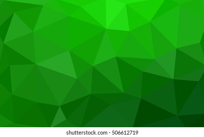 Light green polygonal illustration, which consist of triangles. Triangular design for your business. Geometric background in Origami style with gradient.