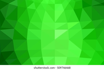Light green polygonal illustration, which consist of triangles. Triangular design for your business. Geometric background in Origami style with gradient.