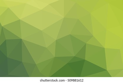 Light green polygonal illustration, which consist of triangles. Triangular design for your business. Geometric background in Origami style with gradient.