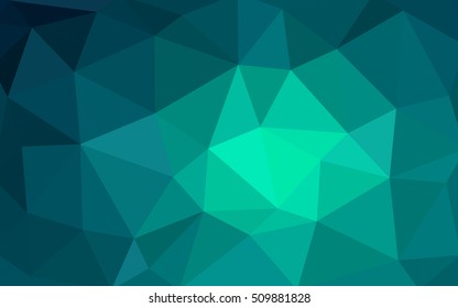 Light green polygonal illustration, which consist of triangles. Triangular design for your business. Geometric background in Origami style with gradient.