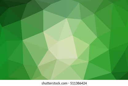 Light green polygonal illustration, which consist of triangles. Triangular design for your business. Geometric background in Origami style with gradient.