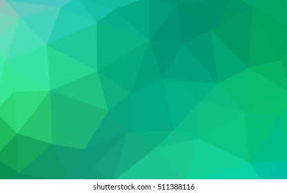 Light green polygonal illustration, which consist of triangles. Triangular design for your business. Geometric background in Origami style with gradient.