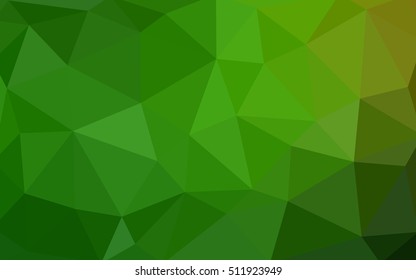 Light green polygonal illustration, which consist of triangles. Triangular design for your business. Geometric background in Origami style with gradient.