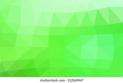 Light green polygonal illustration, which consist of triangles. Triangular design for your business. Geometric background in Origami style with gradient.