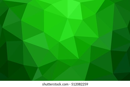 Light green polygonal illustration, which consist of triangles. Triangular design for your business. Geometric background in Origami style with gradient.