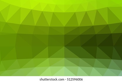 Light green polygonal illustration, which consist of triangles. Triangular design for your business. Geometric background in Origami style with gradient.