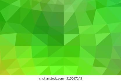 Light green polygonal illustration, which consist of triangles. Triangular design for your business. Geometric background in Origami style with gradient.
