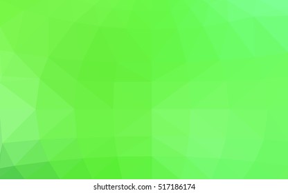 Light green polygonal illustration, which consist of triangles. Triangular design for your business. Geometric background in Origami style with gradient.