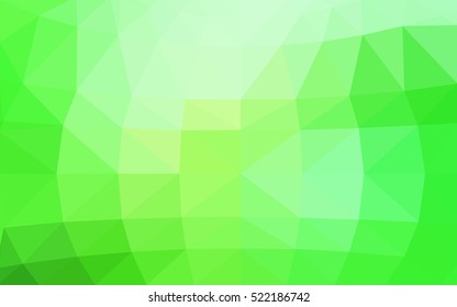 Light green polygonal illustration, which consist of triangles. Triangular design for your business. Geometric background in Origami style with gradient.
