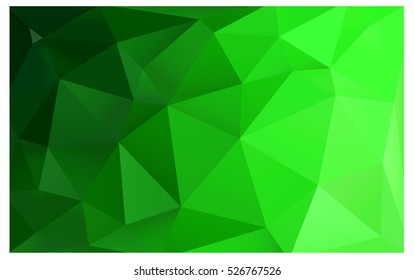 Light Green polygonal illustration, which consist of triangles. Triangular pattern for your business design. Geometric background in Origami style with gradient. 