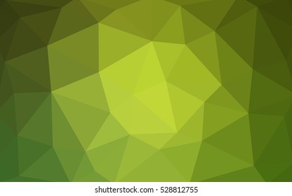 Light green polygonal illustration, which consist of triangles. Triangular design for your business. Geometric background in Origami style with gradient.