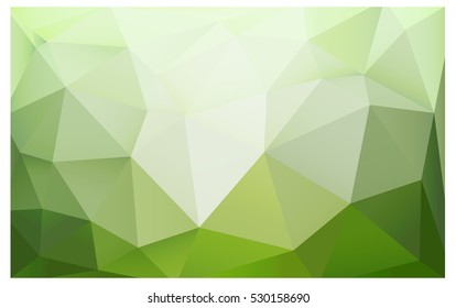 Light Green polygonal illustration, which consist of triangles. Triangular design for your business. Creative geometric background in Origami style with gradient
