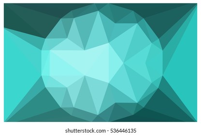 Light Green polygonal illustration, which consist of triangles. Triangular pattern for your business design. Geometric background in Origami style with gradient. 