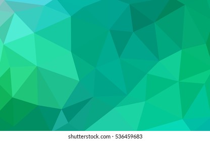 Light green polygonal illustration, which consist of triangles. Triangular design for your business. Geometric background in Origami style with gradient.