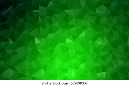 Light Green polygonal illustration, which consist of triangles. Triangular pattern for your business design. Geometric background in Origami style with gradient. 