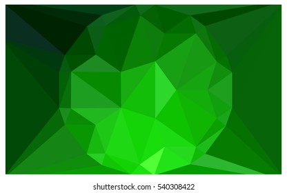 Light Green polygonal illustration, which consist of triangles. Triangular pattern for your business design. Geometric background in Origami style with gradient. 