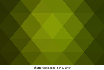 Light Green polygonal illustration, which consist of triangles. Triangular pattern for your business design. Geometric background in Origami style with gradient. 
