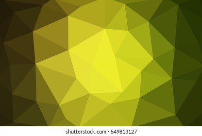 Light green polygonal illustration, which consist of triangles. Triangular design for your business. Geometric background in Origami style with gradient.
