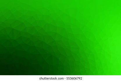 Light Green polygonal illustration, which consist of triangles. Triangular design for your business. Creative geometric background in Origami style with gradient