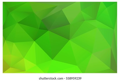 Light Green polygonal illustration, which consist of triangles. Triangular pattern for your business design. Geometric background in Origami style with gradient. 