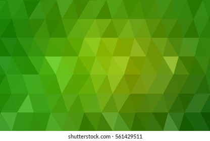 Light Green polygonal illustration, which consist of triangles. Triangular pattern for your business design. Geometric background in Origami style with gradient. 