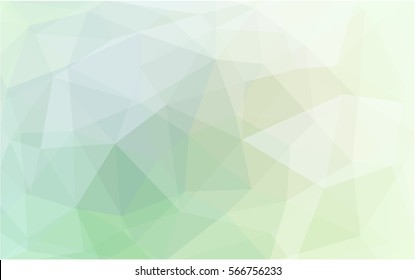 Light Green polygonal illustration, which consist of triangles. Triangular design for your business. Creative geometric background in Origami style with gradient