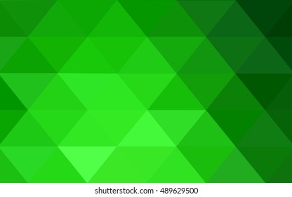 Light green polygonal template. Geometric illustration in Origami style with gradient.  The best triangular design for your business.