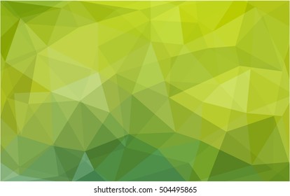 Light green polygonal template. Modern geometrical abstract illustration with gradient. The textured pattern can be used for background.