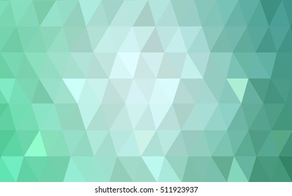 Light green polygonal template. Modern geometrical abstract illustration with gradient. The textured pattern can be used for background.