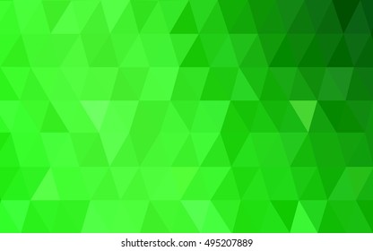 Light green polygonal template. Shining colored illustration in a brand-new style. A new texture for your design.