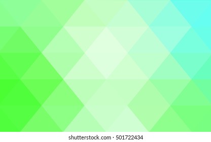 Light green polygonal template. A vague abstract illustration with gradient. A completely new template for your business design.