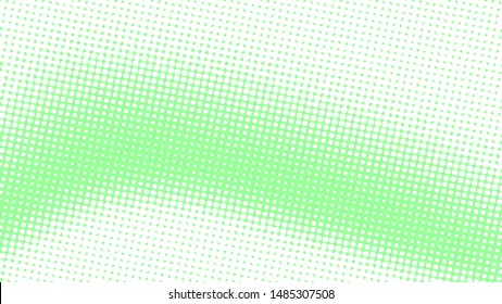 Light green pop art background in retro comic style with halftone dots, vector illustration of backdrop with isolated dots