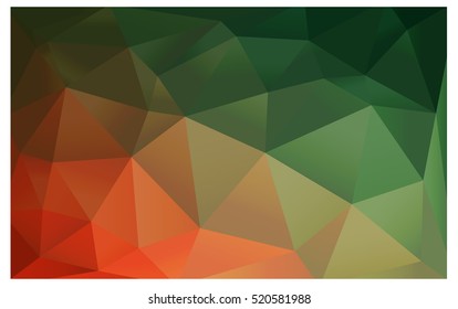 Light Green Red abstract textured polygonal background. Vector blurry triangle design. Pattern can be used for background.