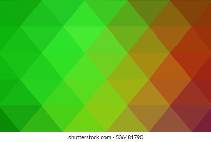 Light Green Red abstract textured polygonal background. Vector blurry triangle design. Pattern can be used for background.