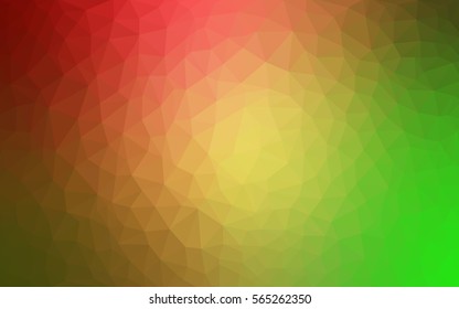Light Green Red abstract textured polygonal background. Vector blurry triangle design. Pattern can be used for background.