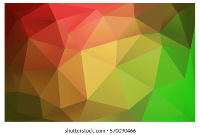 Light Green Red abstract textured polygonal background. Vector blurry triangle design. Pattern can be used for background.