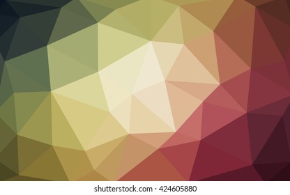 Light green, red polygonal illustration, which consist of triangles. Triangular design for your business. Geometric background in Origami style with gradient.
