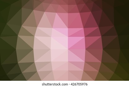 Light green, red polygonal illustration, which consist of triangles. Triangular design for your business. Geometric background in Origami style with gradient.
