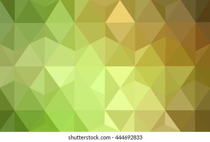 Light green, red polygonal illustration, which consist of triangles. Triangular design for your business. Geometric background in Origami style with gradient.