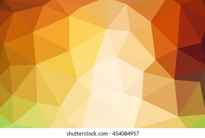 Light green, red polygonal illustration, which consist of triangles. Triangular design for your business. Geometric background in Origami style with gradient.