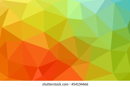 Light green, red polygonal illustration, which consist of triangles. Triangular design for your business. Geometric background in Origami style with gradient.