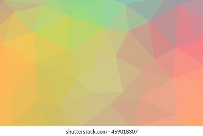 Light green, red polygonal illustration, which consist of triangles. Triangular design for your business. Geometric background in Origami style with gradient.