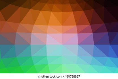 Light green, red polygonal illustration, which consist of triangles. Triangular design for your business. Geometric background in Origami style with gradient.