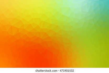 Light green, red polygonal illustration, which consist of triangles. Triangular design for your business. Geometric background in Origami style with gradient.