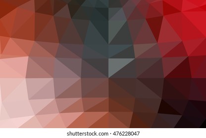 Light green, red polygonal illustration, which consist of triangles. Triangular design for your business. Geometric background in Origami style with gradient.