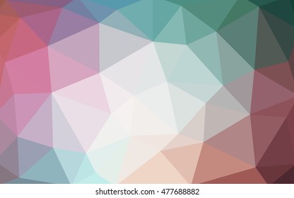 Light green, red polygonal illustration, which consist of triangles. Triangular design for your business. Geometric background in Origami style with gradient.