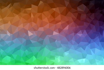 Light green, red polygonal illustration, which consist of triangles. Triangular design for your business. Geometric background in Origami style with gradient.