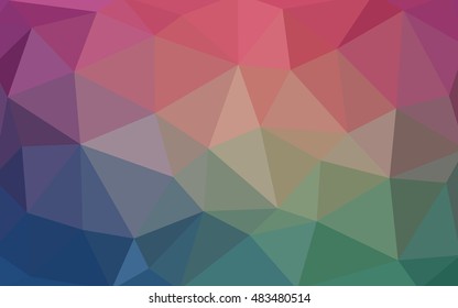 Light green, red polygonal illustration, which consist of triangles. Triangular design for your business. Geometric background in Origami style with gradient.